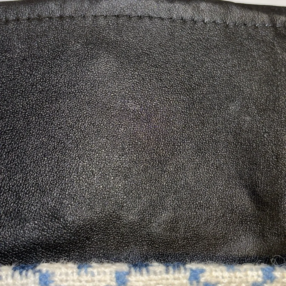 JONES AND GINGER RECYCLED AND RELOVED CROSSBODY BAG NAVY BLUE VEGAN LEATHER